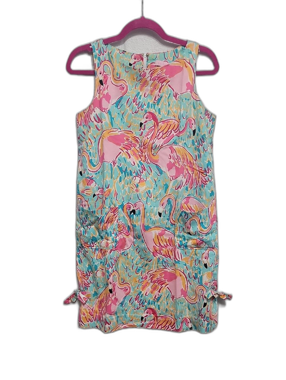 Lilly Pulitzer Sleeveless Mini Dress Pink Blue Size 6 Preppy